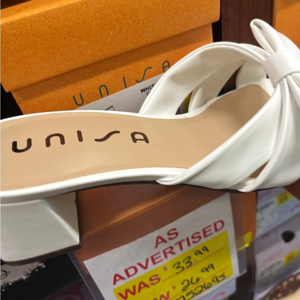 Unisa Elegant White Heels